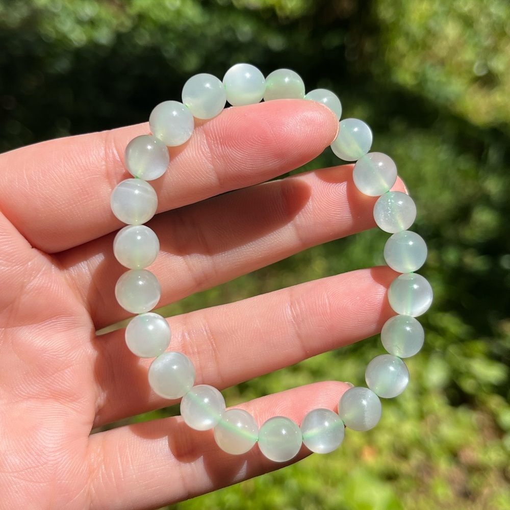 8mm green‎ moonstone bracelet